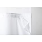 Shower Curtain Liner, 100% Polyester, Snap-In, Hook-Free, Window, 71x54, White